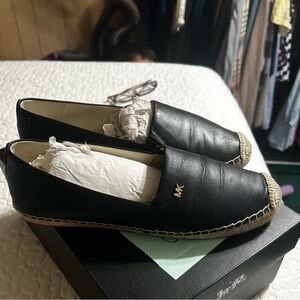 Michael Kors Kendrick Leather Slip-On Espadrilles